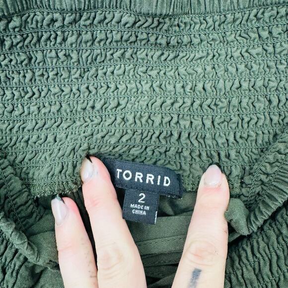 Torrid Green Knee Length Peasant Skirt Women’s Size 2X - Picture 4 of 7